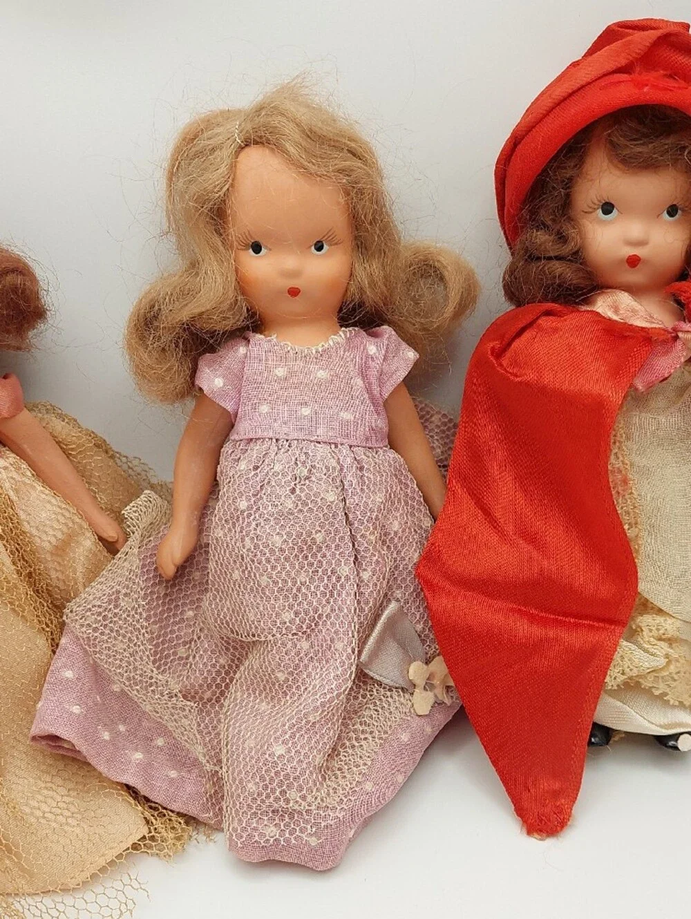 NANCY ANN STORYBOOK LOT 4 Doll Set - Little Red RIDING HOOD VINTAGE